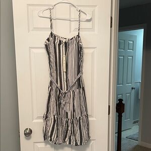 She and Sky Black and White Striped Dress